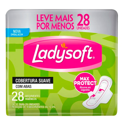 Ladysoft Absorvente Normal Suave com Abas