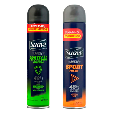 Suave Desodorante Aerosol Men Embalagem Econômica 200ml