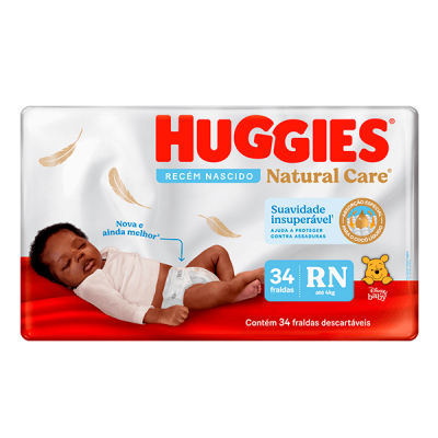 Huggies Fraldas Natural Care Mega RN