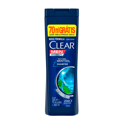 Clear Shampoo Anticaspa Men Leve 400ml Pague 330ml