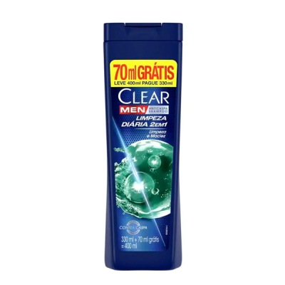 Clear Shampoo Anticaspa Men Leve 400ml Pague 330ml