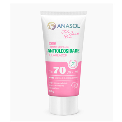 Anasol Protetor Solar Facial TSD Antioleosidade Clareador FPS 70